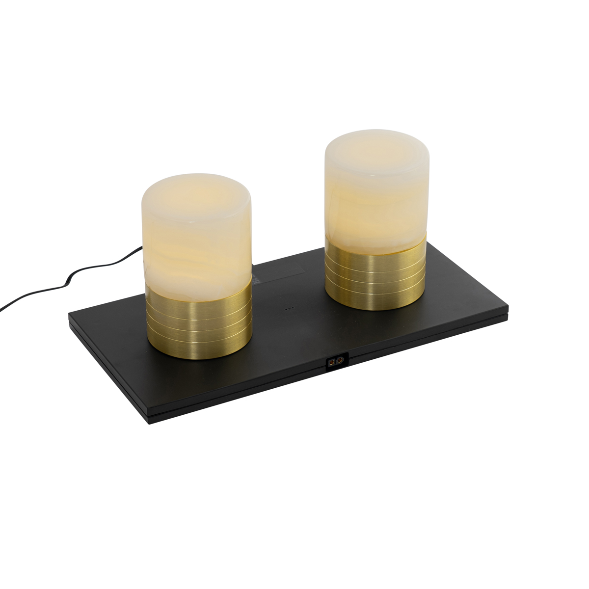 Ensemble de 2 lampes de table rechargeables dorées RGBW – Alessia