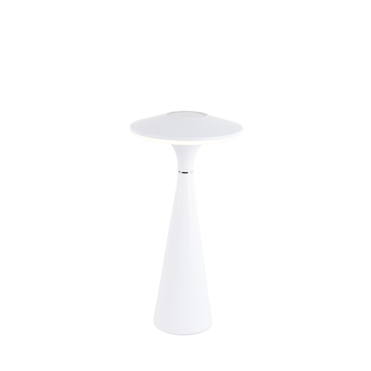 Asztali lámpa fehér, LED 3 fokozatban szabályozható IP44 újratölthető - Espace