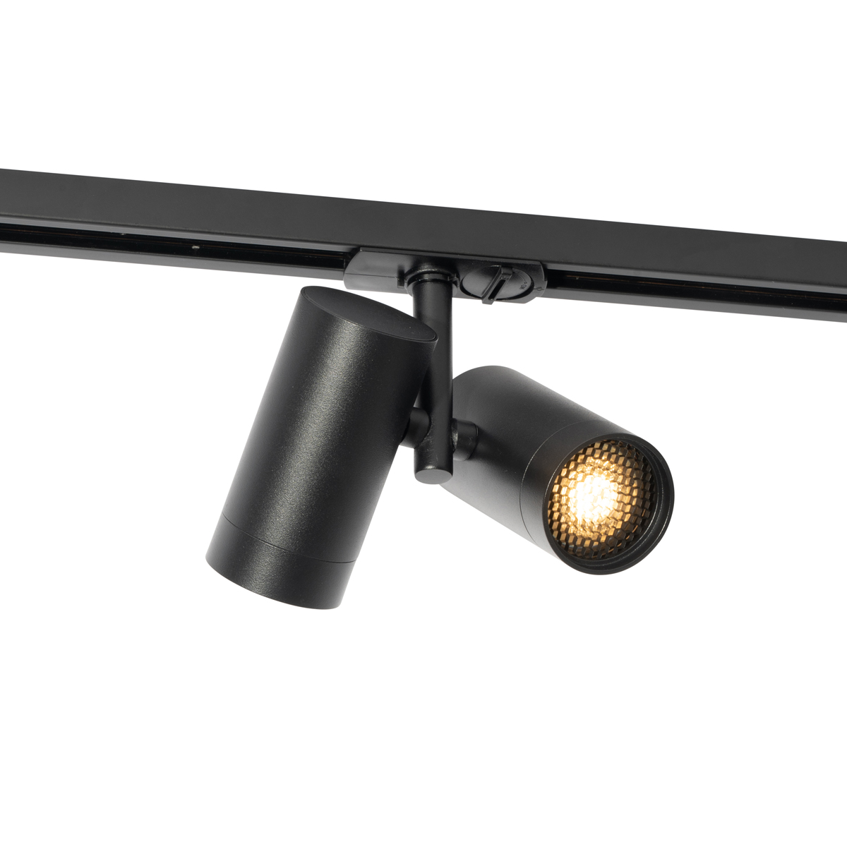 Moderné 1-fázové koľajnicové bodové svetlo čierne 2-svetlo - Iconic Scopio Moderné 1-fázové koľajnicové bodové svetlo čierne 2-svetlo - Iconic Scopio