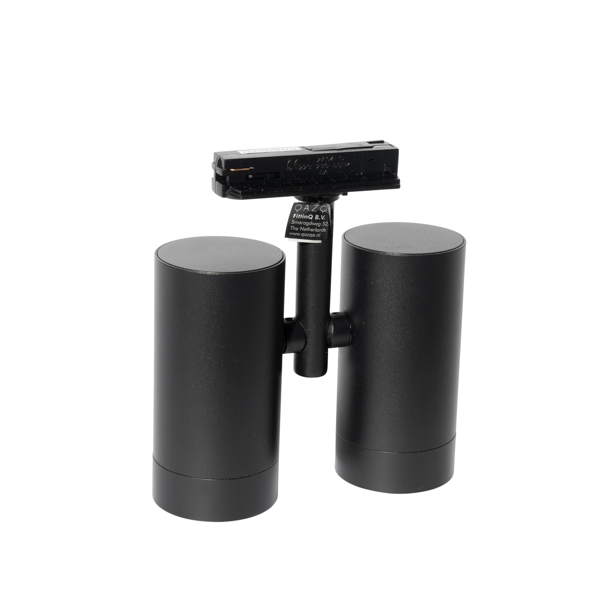 Foco de carril moderno monofásico negro 2 luces - Iconic Scopio