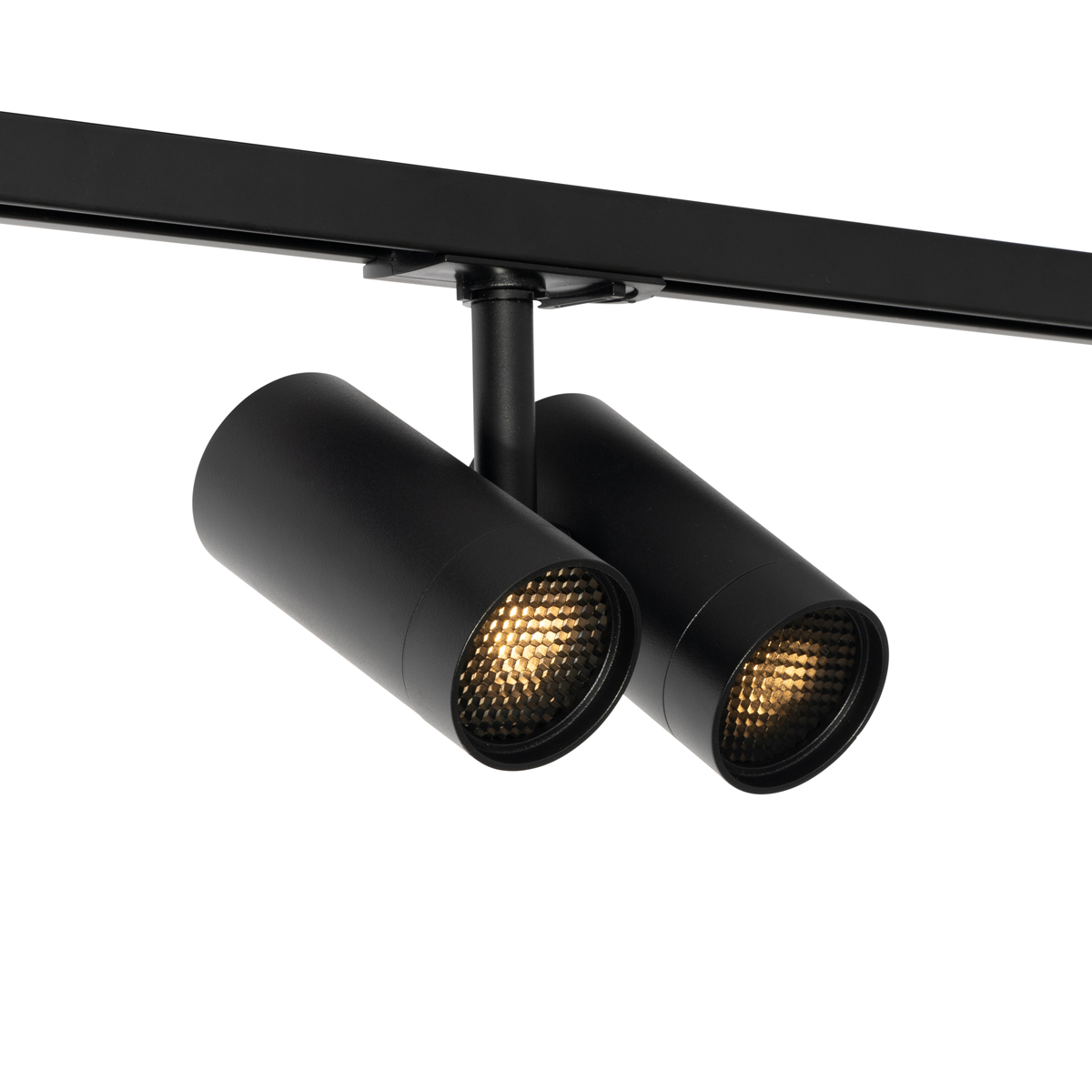Modern Track Lighting System with 3 Spotlights Black 1-Phase - Iconic Scopio