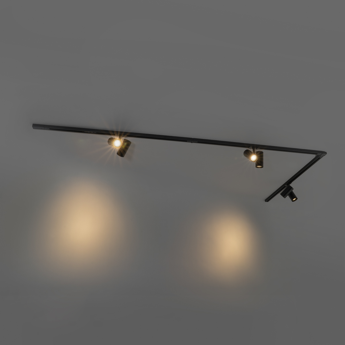 Modern Track Lighting System with 3 Spotlights Black 1-Phase - Iconic Scopio