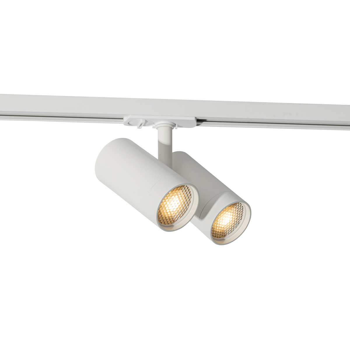 Modernes Schienensystem mit 3 Strahlern Weiß 1-phasig - Iconic Scopio