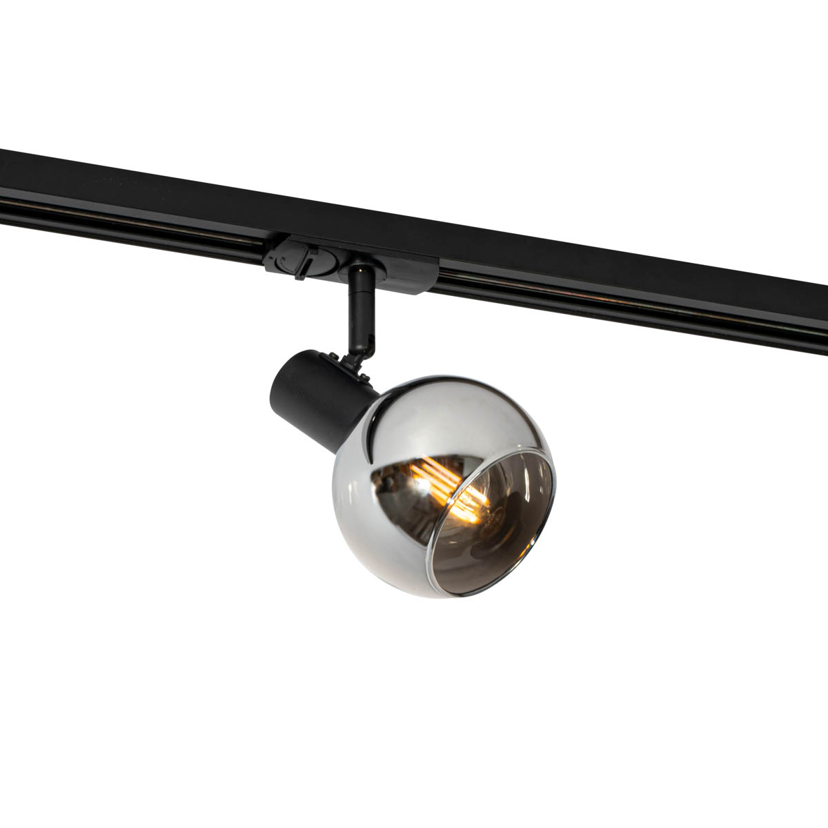 Moderný čierny reflektor pre 1-fázový koľajnicový systém - Iconic Lava Moderný čierny reflektor pre 1-fázový koľajnicový systém - Iconic Lava