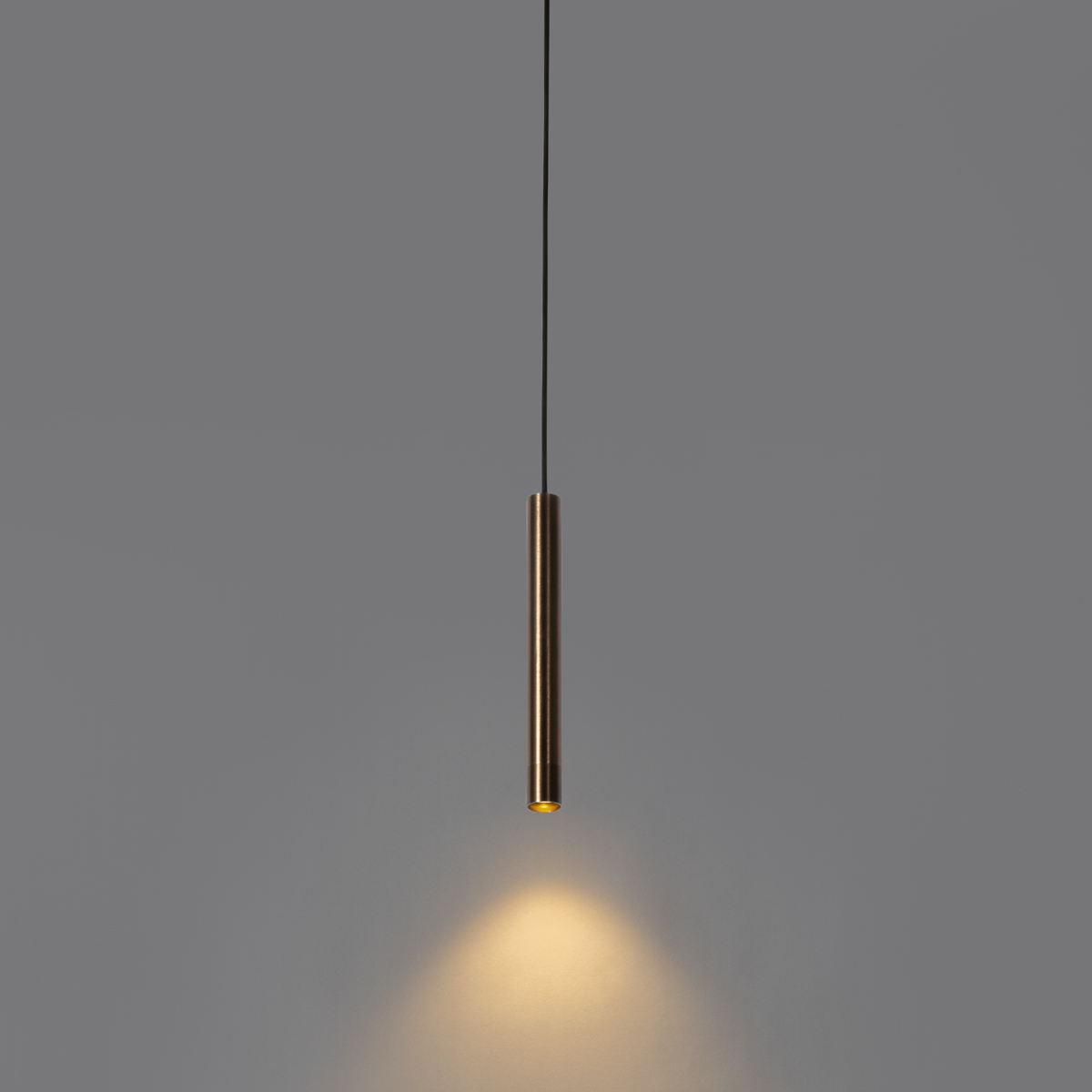 Lámpara colgante moderna de bronce oscuro para sistema de raíl monofásico - Slimline Keno