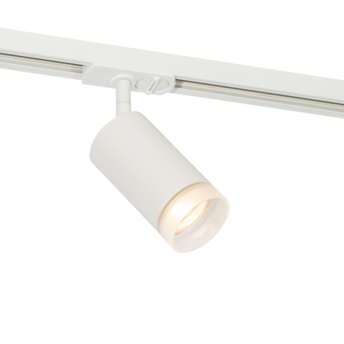 Moderne spotlight med hvit ring for 1-fase skinnesystem GU10 50mm - Iconic Jeana