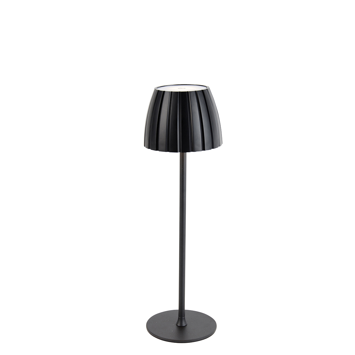 Modern asztali lámpa fekete 3 fokozatban szabályozható újratölthető - Dolce
