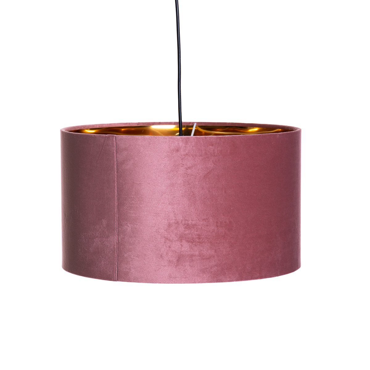 Levně Moderne hanglamp roze met goud 40 cm - Rosalina