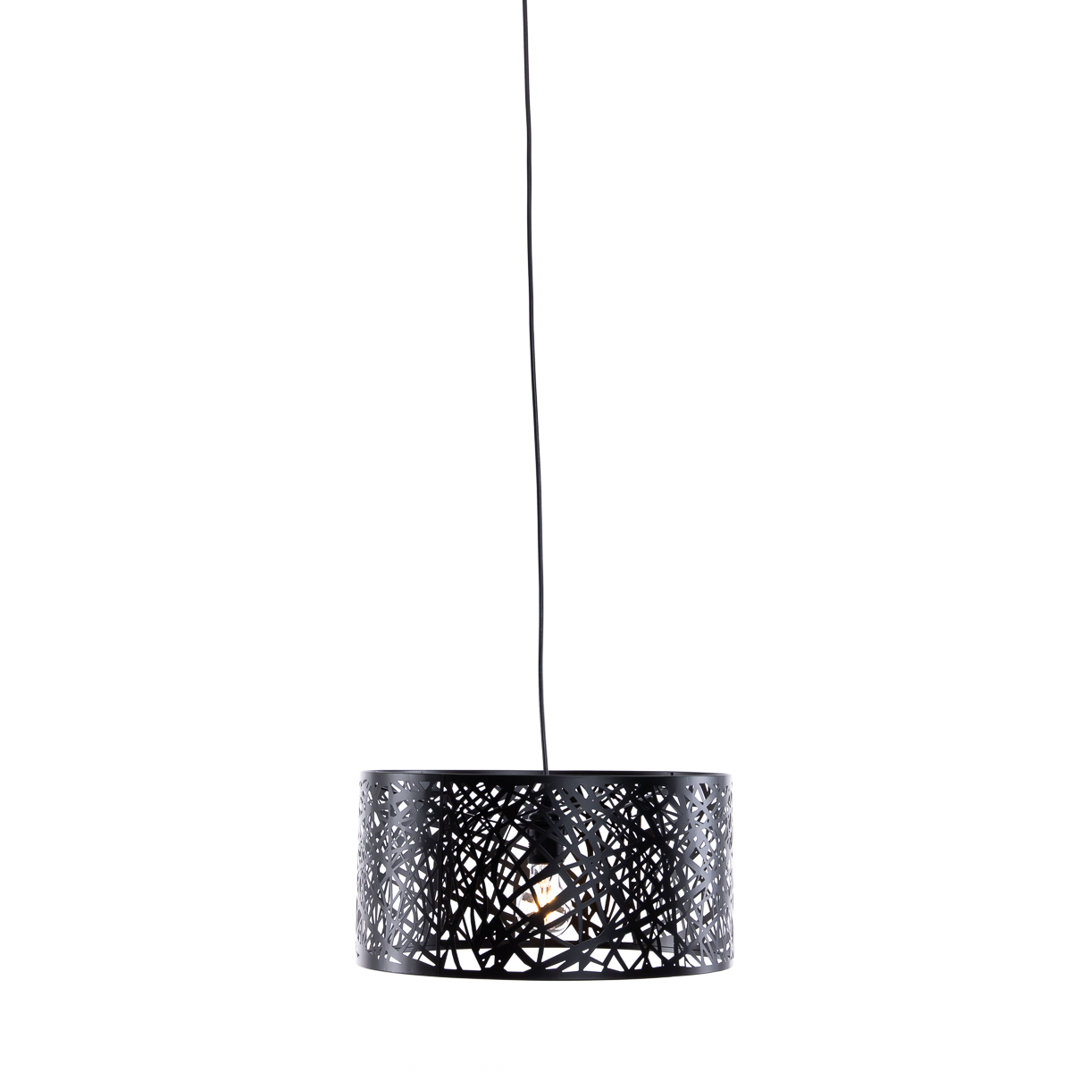 Levně Moderne hanglamp zwart - Ludwig
