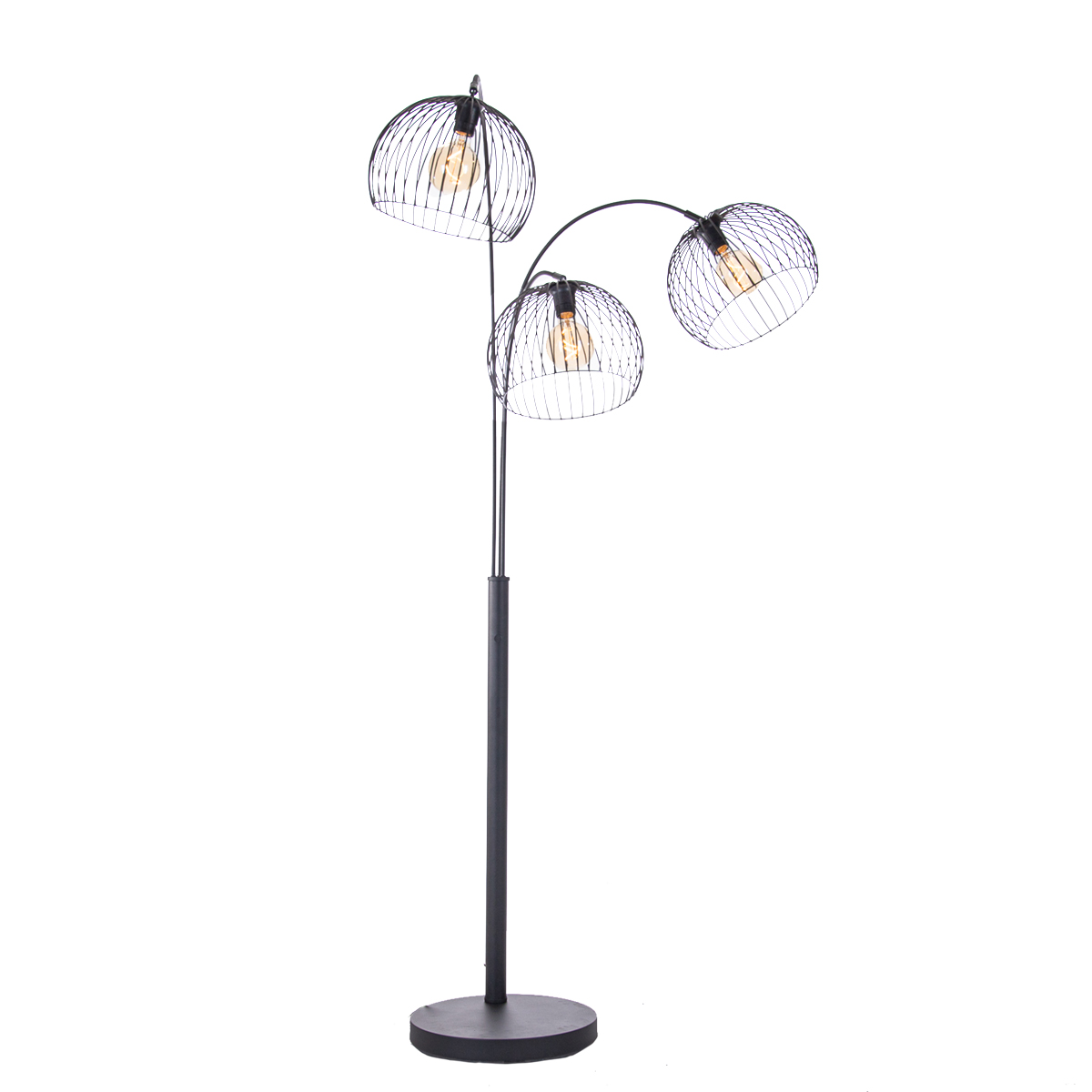 E-shop Moderne vloerlamp zwart 3-lichts - Koopa