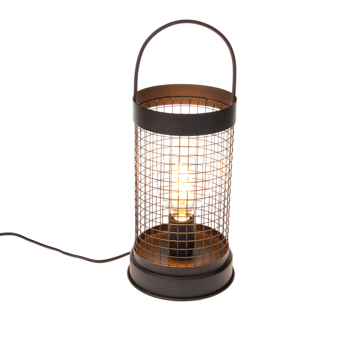 Levně Moderne tafellamp grijs 44 cm E27 - Horario