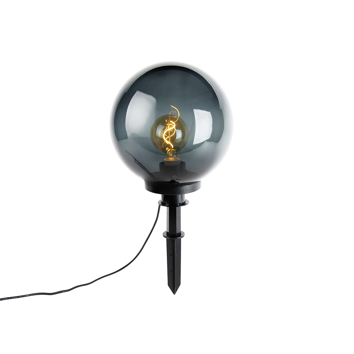 Moderná bodová lampa s hrotmi Dymová 30 cm IP44 - Moshi