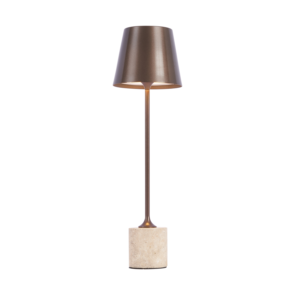 Lampă de masă modernă bronz închis 37cm incl. LED Dimmable IP54 Reîncărcabilă - Topi