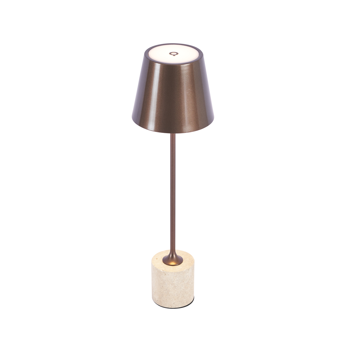 Moderne Tischleuchte Dunkelbronze 37cm inkl. LED Dimmbar IP54 Wiederaufladbar - Topi