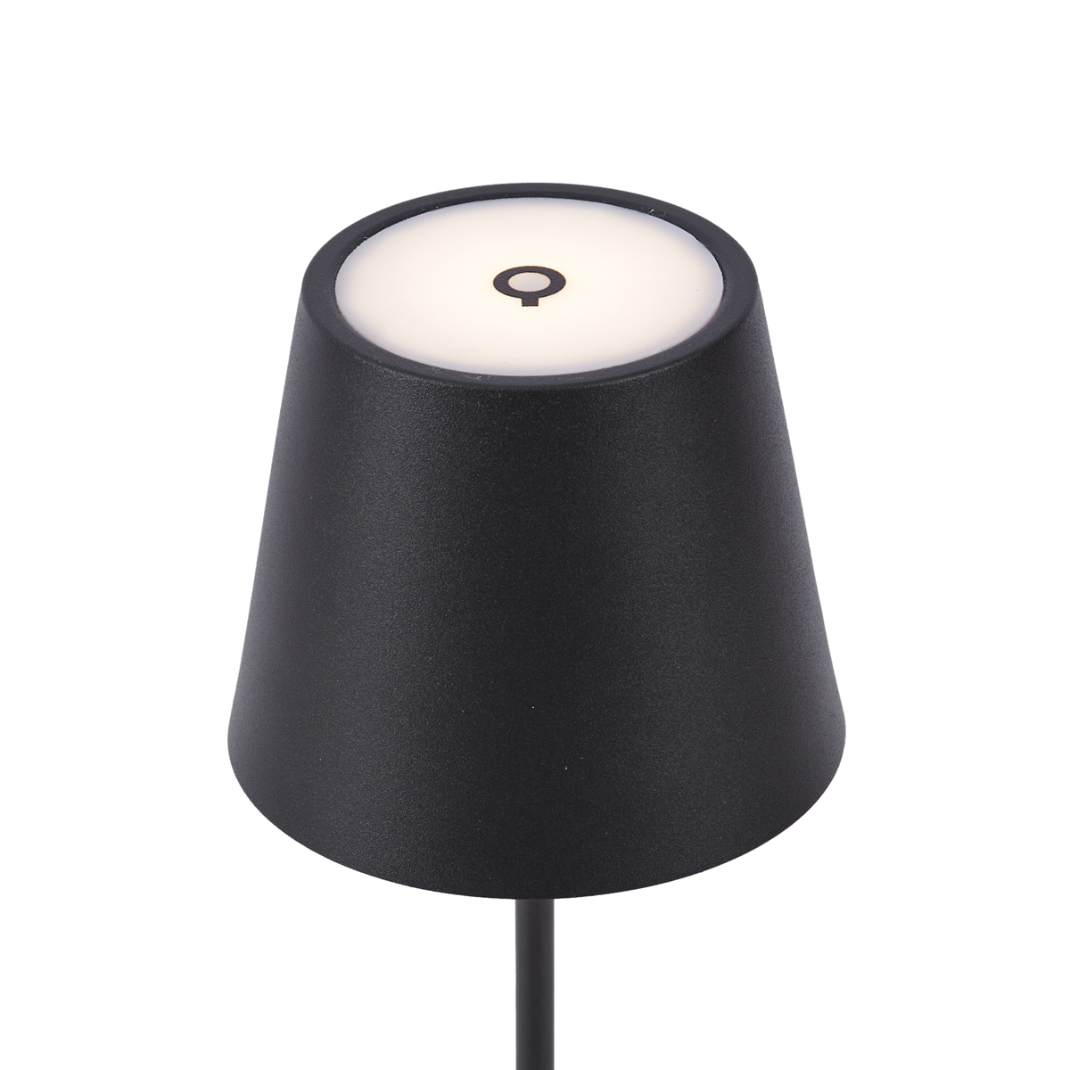 Lámpara de mesa moderna negra 37cm incl. LED Regulable IP54 Recargable - Topi