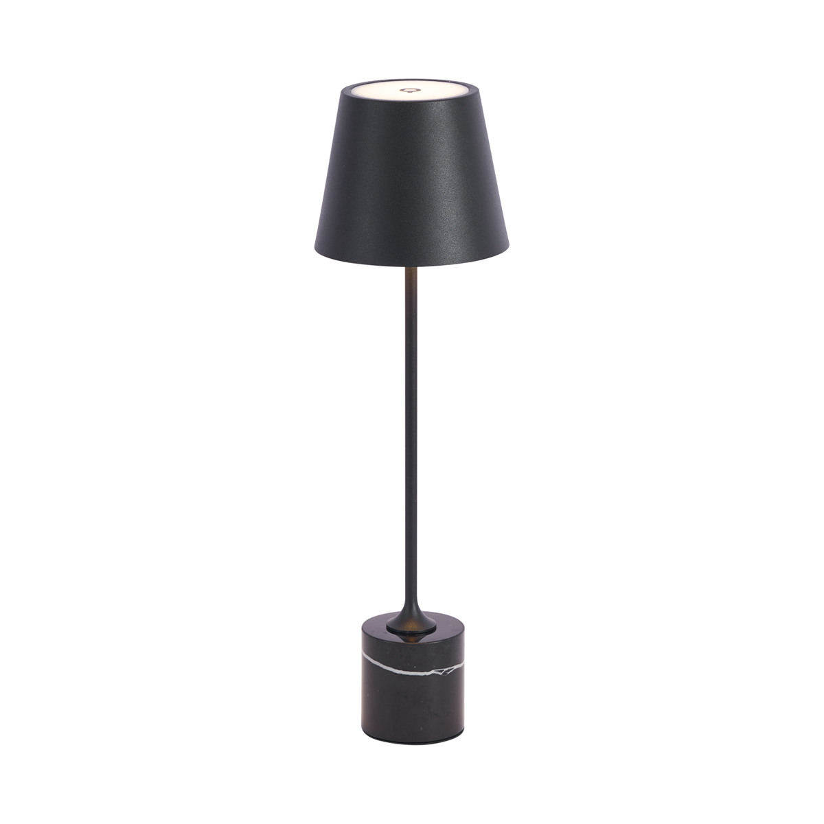 Lámpara de mesa moderna negra 37cm incl. LED Regulable IP54 Recargable - Topi
