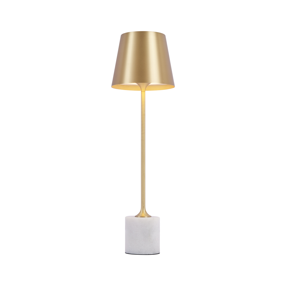 Lampă de masă modernă aurie 37cm incl. LED Dimmable IP54 Reîncărcabilă - Topi