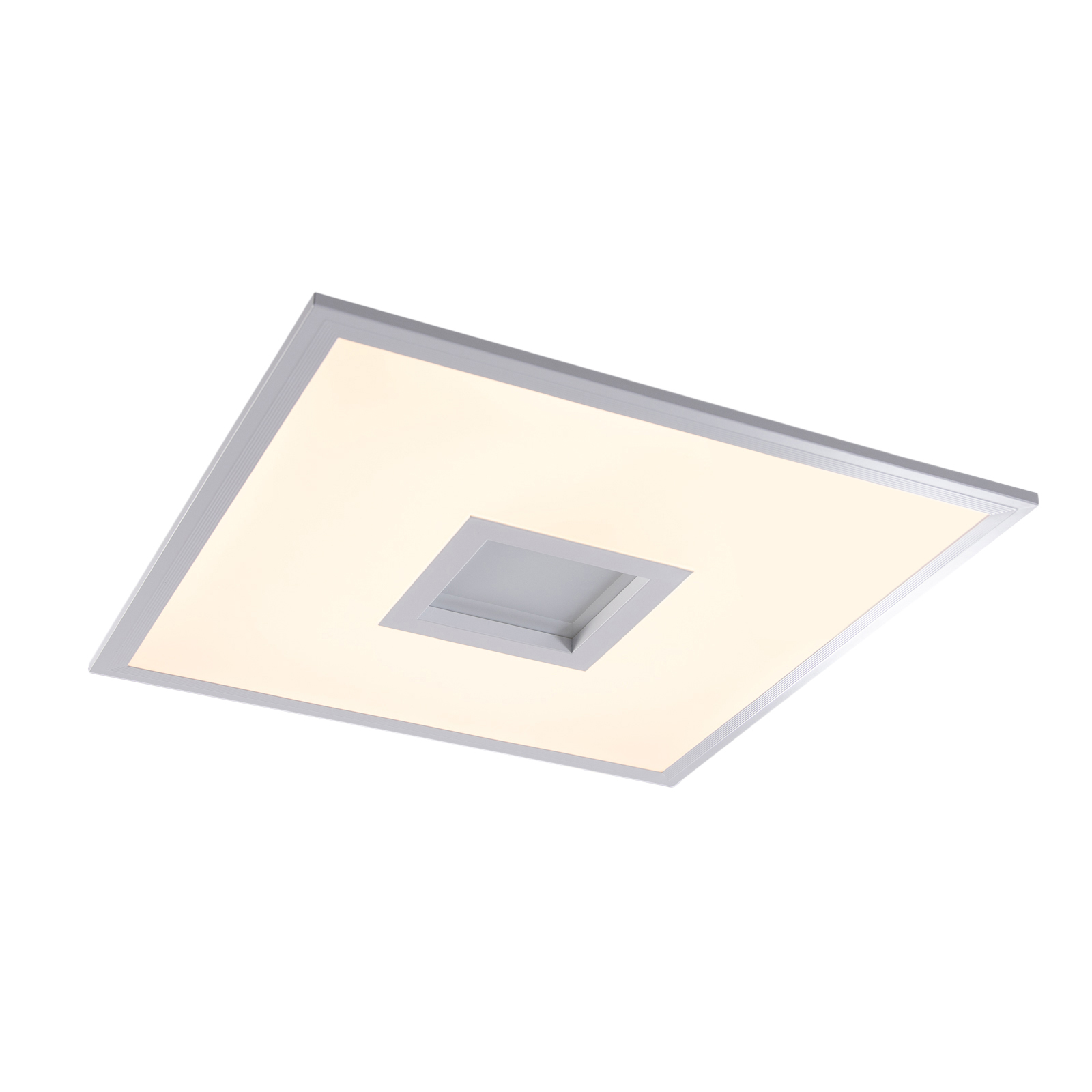 Pannello LED moderno bianco 44,5x44,5 cm con LED dimmerabile a luce calda...