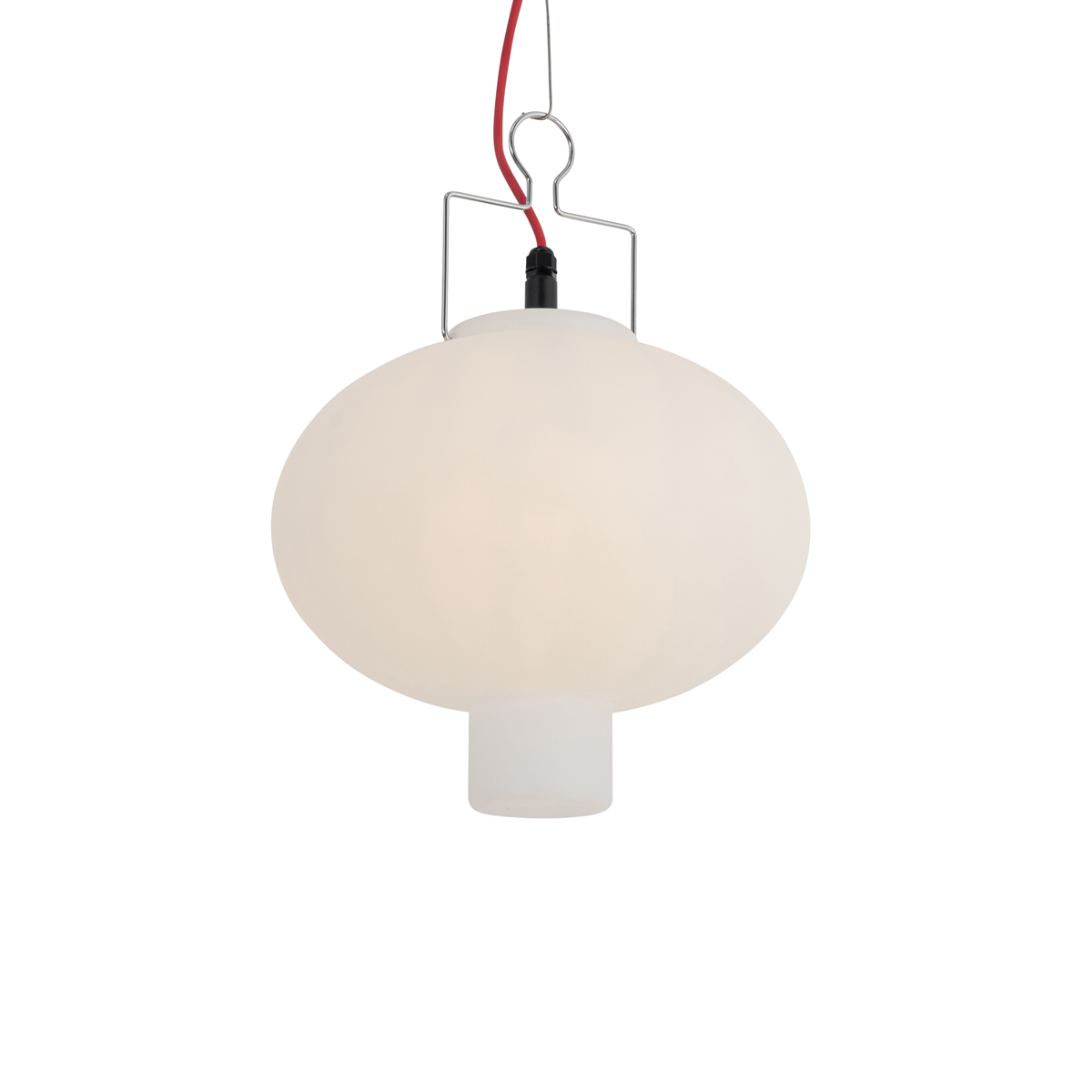 Suspension d’extérieur blanche 35 cm avec fiche rouge IP44 – Pion