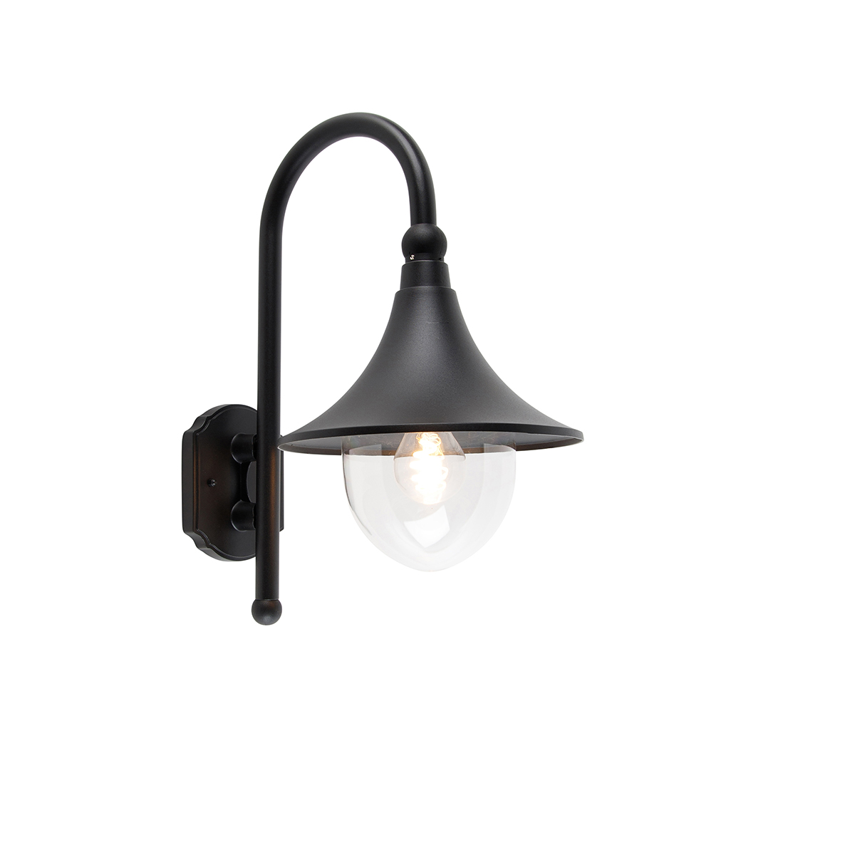 Smart buiten wandlamp zwart IP44 incl. LED - Daphne