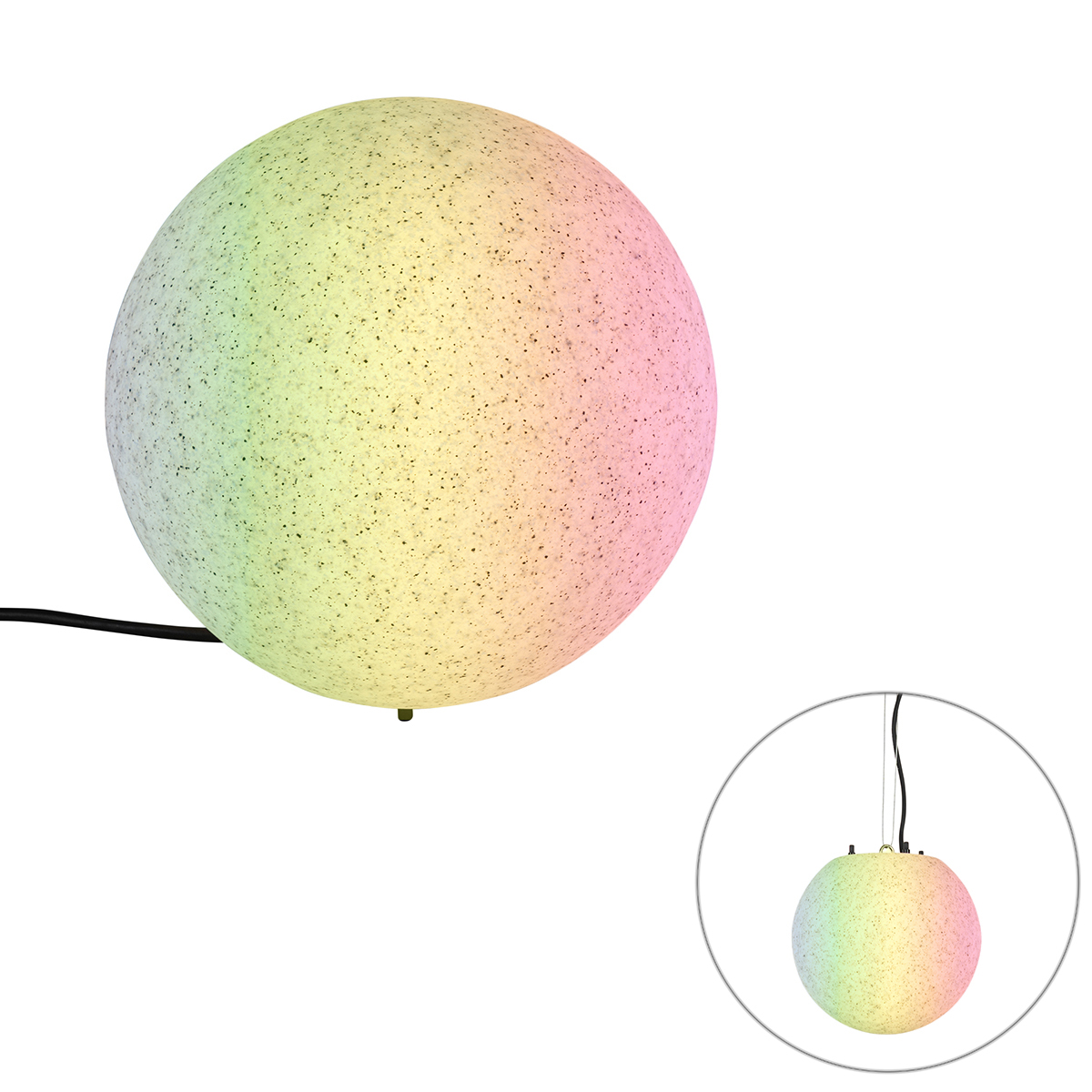 Inteligentné vonkajšie svietidlo sivé 25 cm IP65 vrátane LED - Nura
