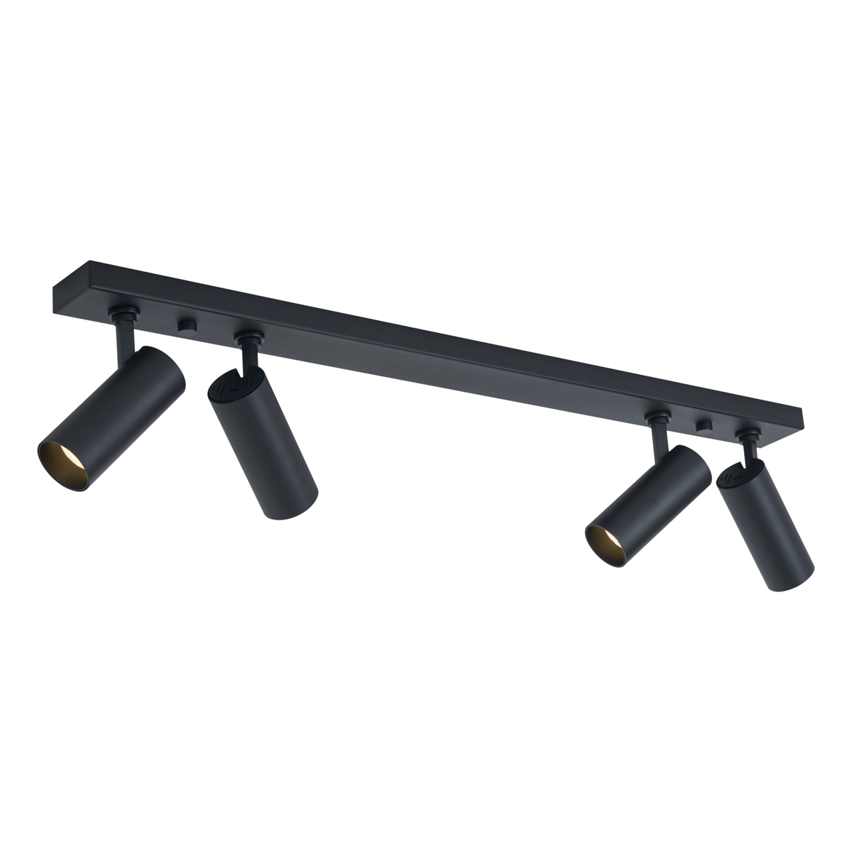 Modern mennyezeti lámpa fekete, LED-del, dimmelhető, 4-lámpás - Tate