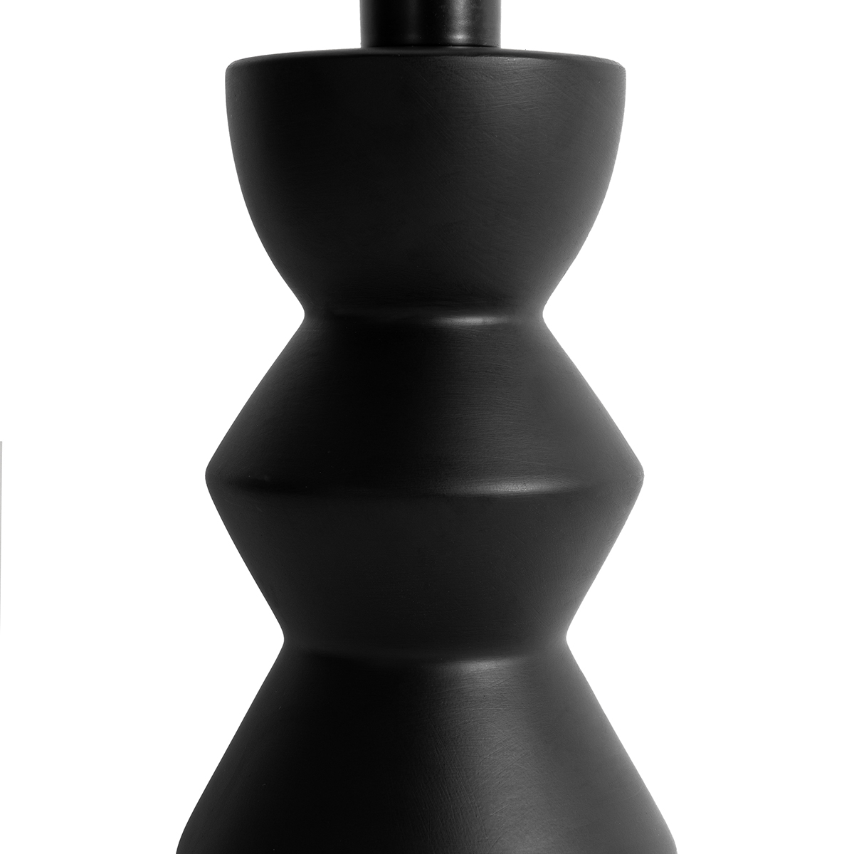 Lampada da tavolo di design con paralume in tessuto nero grigio chiaro 35 cm - Alisia