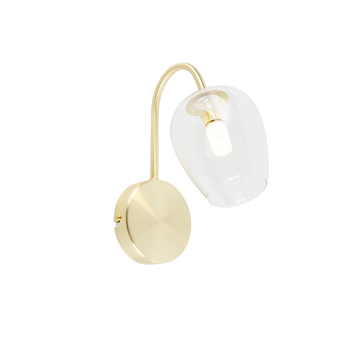 Inteligentná nástenná lampa zlatá so sklom vrátane Wifi G9 - Elien