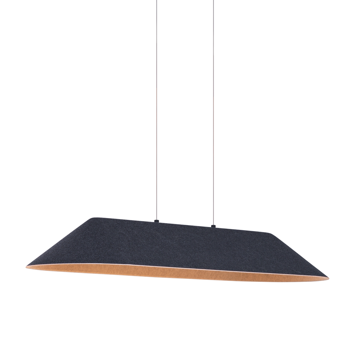 Moderné závesné svietidlo čierne so sivým interiérom vrátane LED 3-stupňového stmievania - Dani