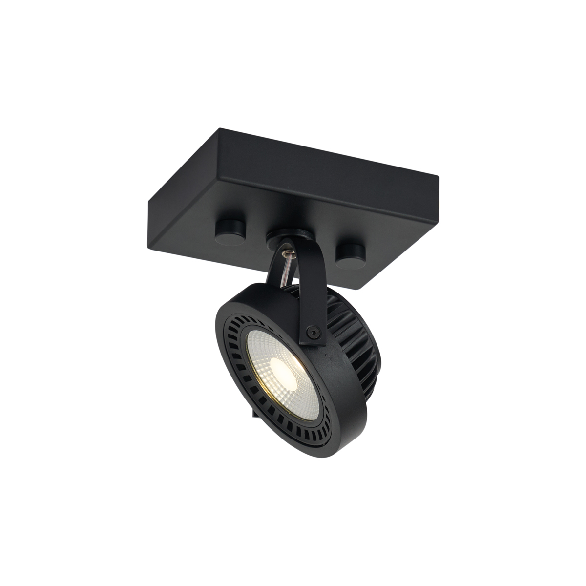 Modern fekete felületre szerelt spotlámpa, dimmelhető LED-del - Apollo