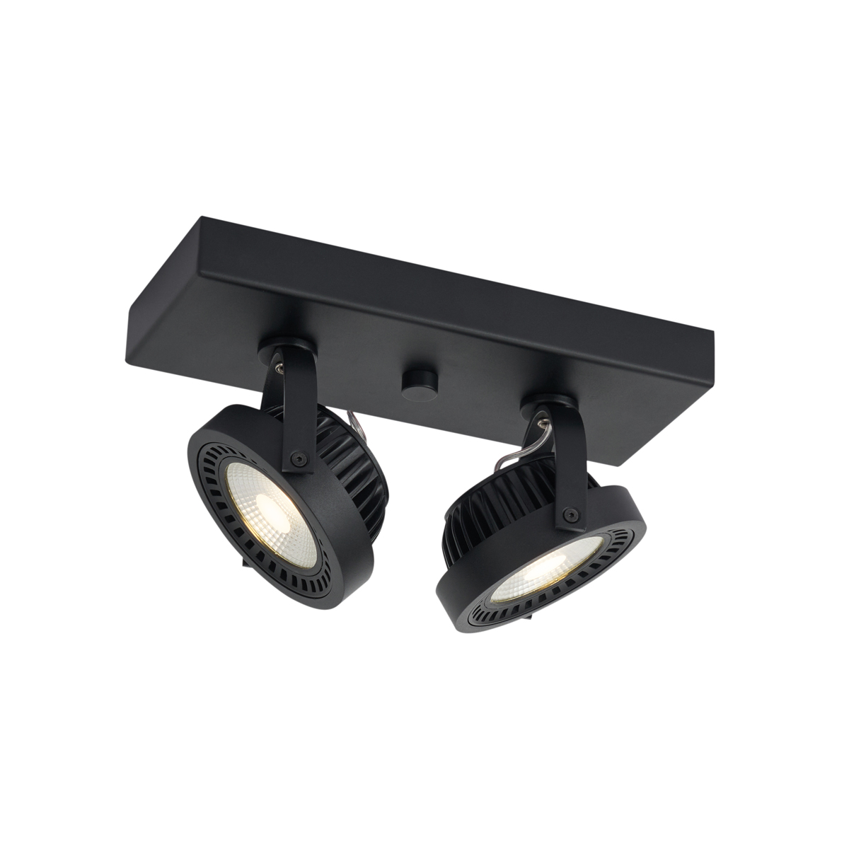 Modern fekete felületre szerelt spotlámpa, dimmelhető LED-del, 2-lámpás - Apollo