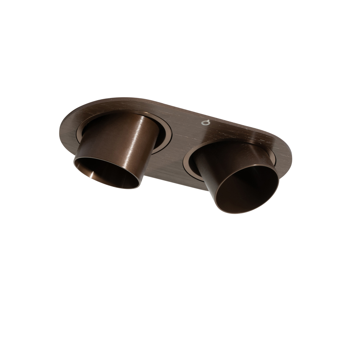 Faretto da incasso rotondo bronzo scuro GU10 35 mm orientabile 2 luci - Installa