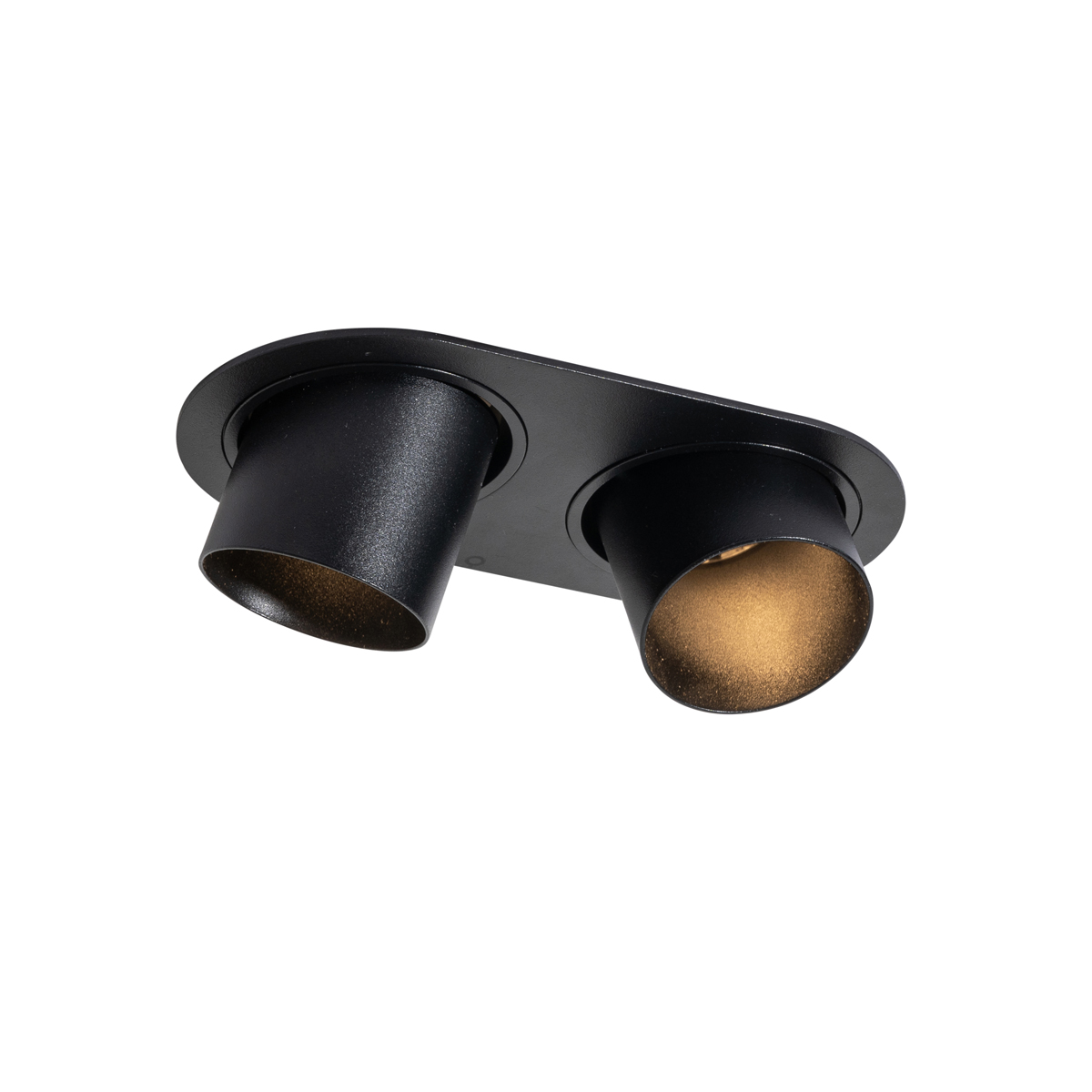 Zástenný bodový reflektor čierny GU10 50 mm 2-svetlo - Installa Zástenný bodový reflektor čierny GU10 50 mm 2-svetlo - Installa