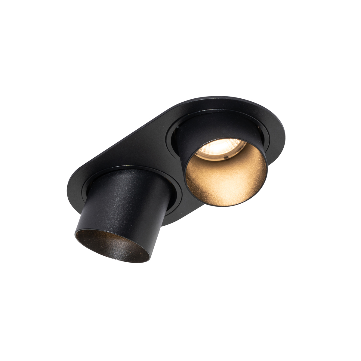 Foco empotrado negro GU10 50 mm 2 luces - Installa