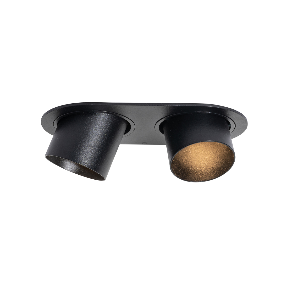 Foco empotrado negro GU10 50 mm 2 luces - Installa