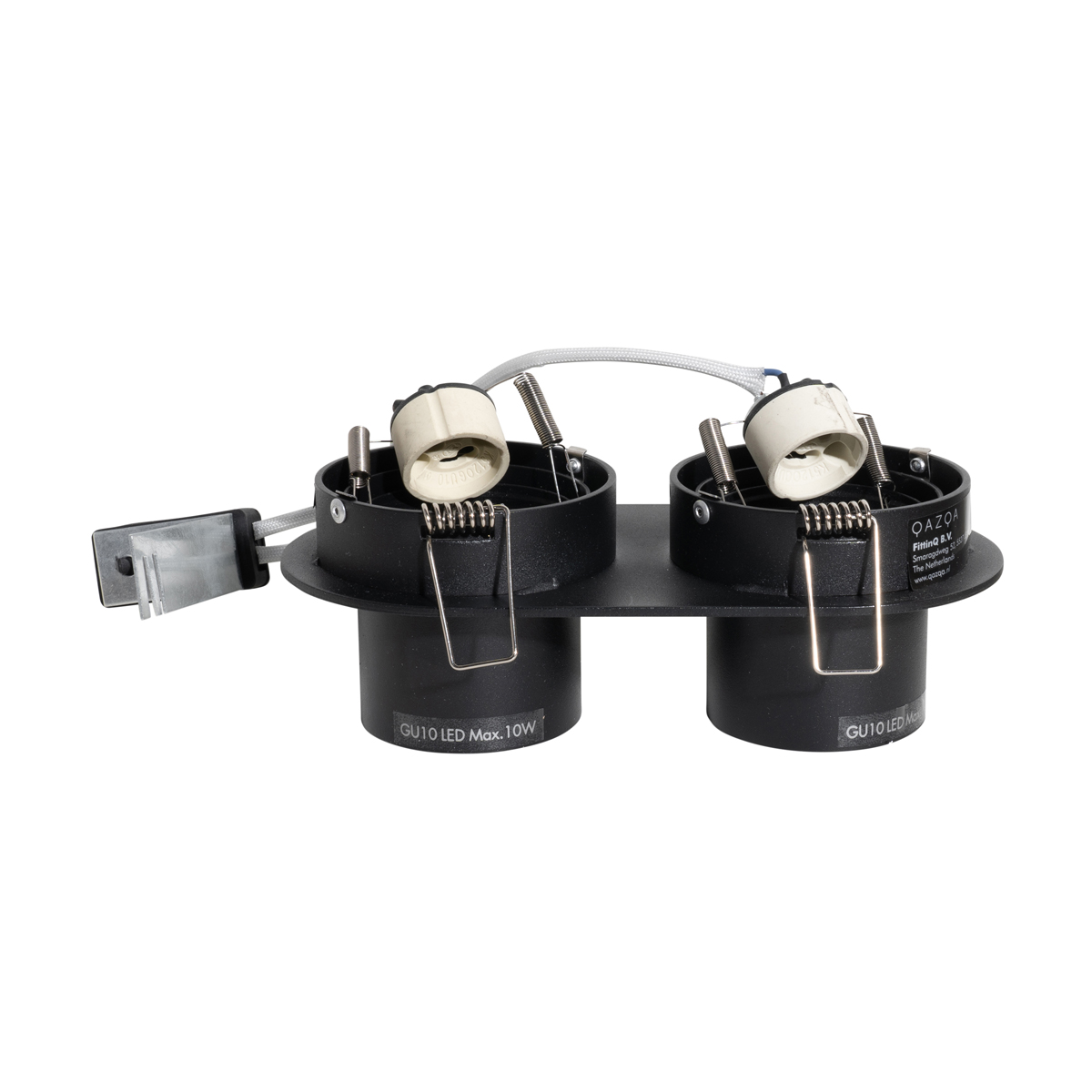 Foco empotrado negro GU10 50 mm 2 luces - Installa