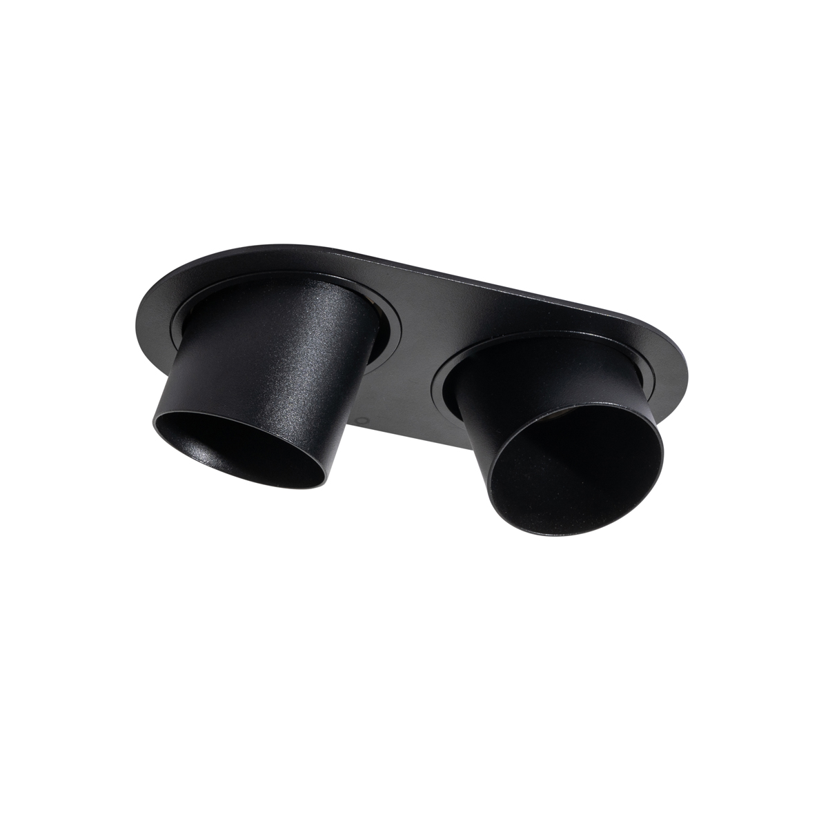Foco empotrado negro GU10 50 mm 2 luces - Installa