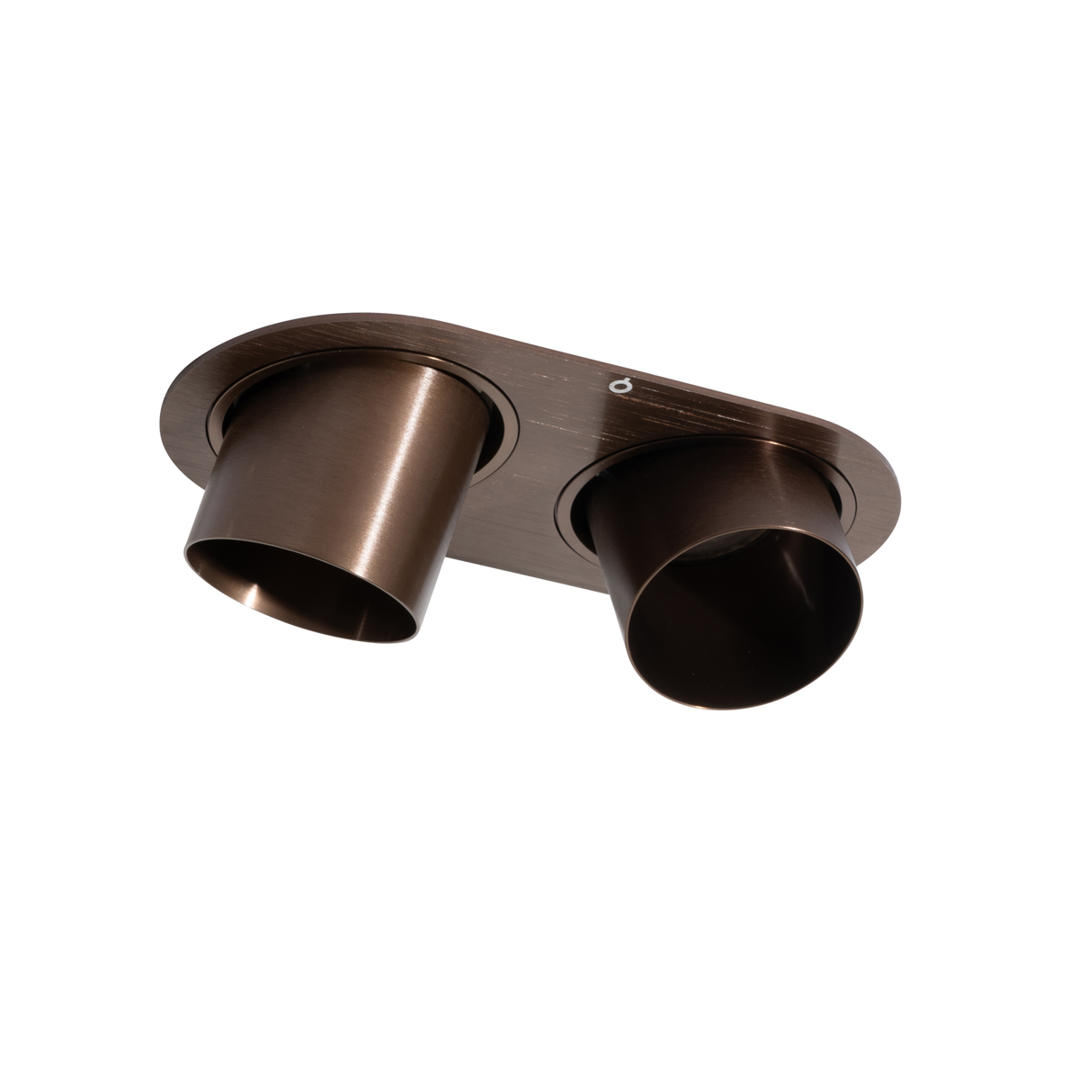 Spot encastré arrondi bronze foncé GU10 50 mm 2 lumières - Installa