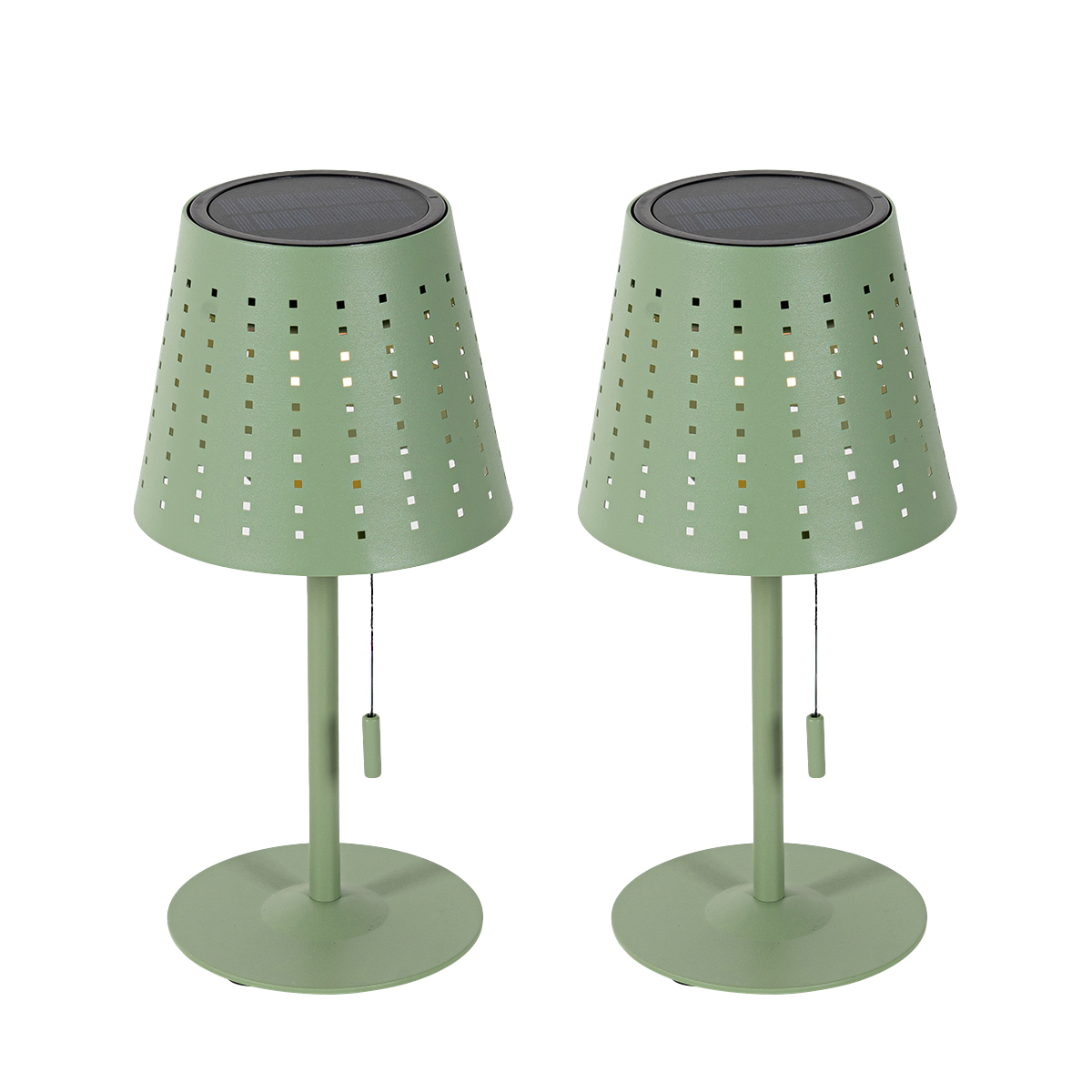 Sada 2 stolových lámp zelená vrátane LED 3-stupňovým stmievačom nabíjateľných a solárnych - Ferre Sada 2 stolových lámp zelená vrátane LED 3-stupňovým stmievačom nabíjateľných a solárnych - Ferre