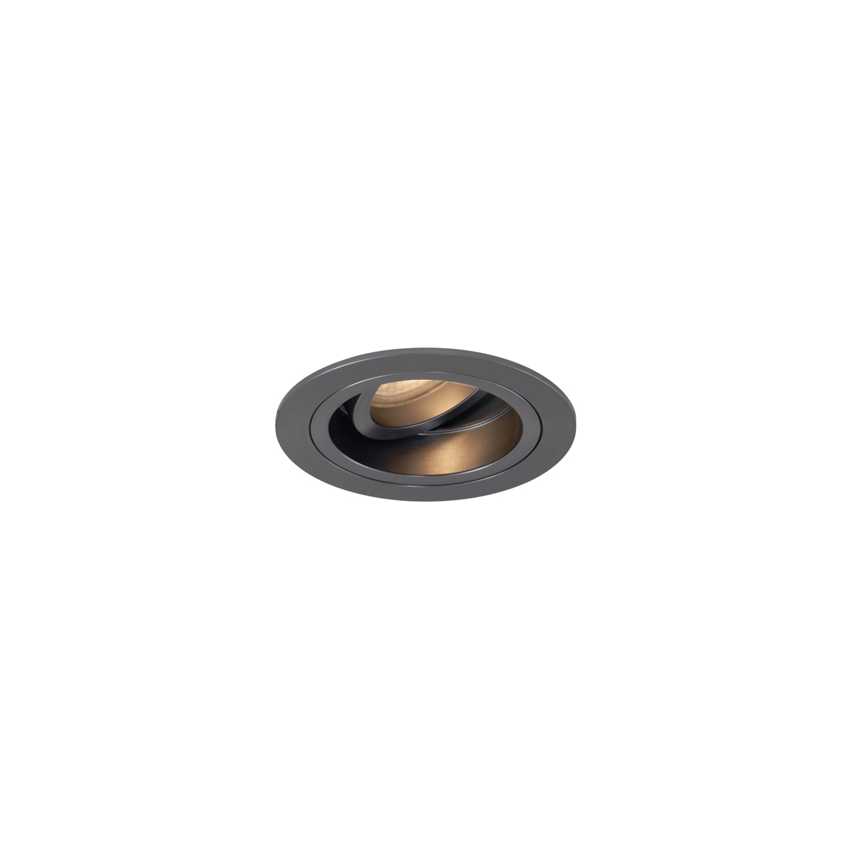 6 darabos modern, fegyverszürke, süllyesztett spotlámpa szett GU10 50mm kerek dönthető - Chuck