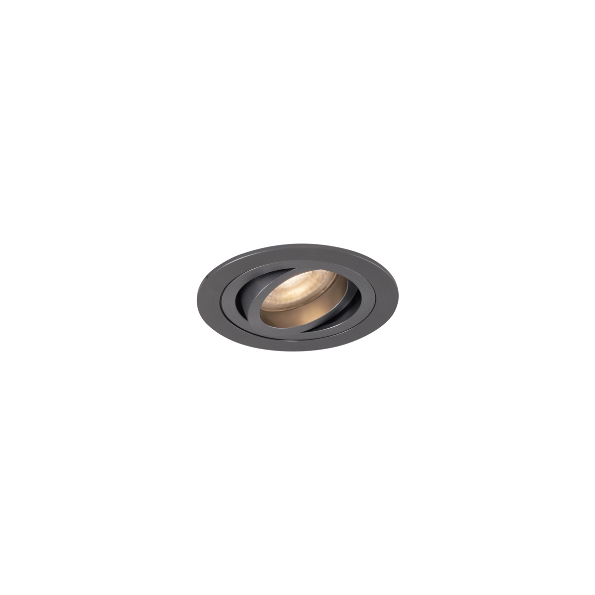 Modern beépíthető spotlámpa, antracit GU10, 50 mm-es kerek, dönthető - Rondoo