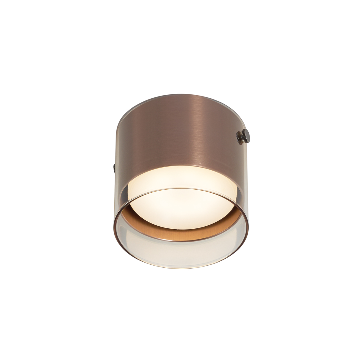 Faretto moderno da superficie bronzo scuro con vetro - Drain