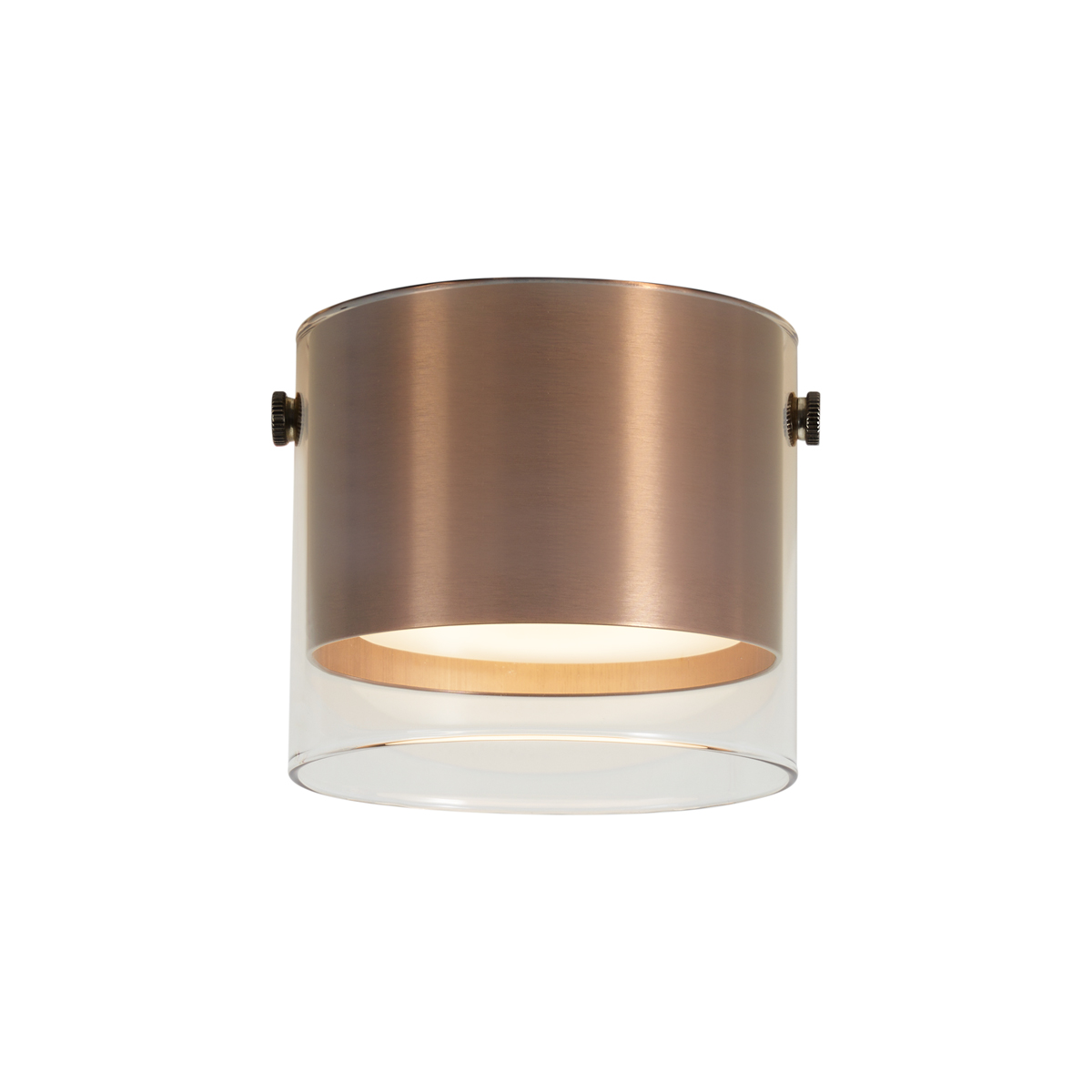 Faretto moderno da superficie bronzo scuro con vetro - Drain