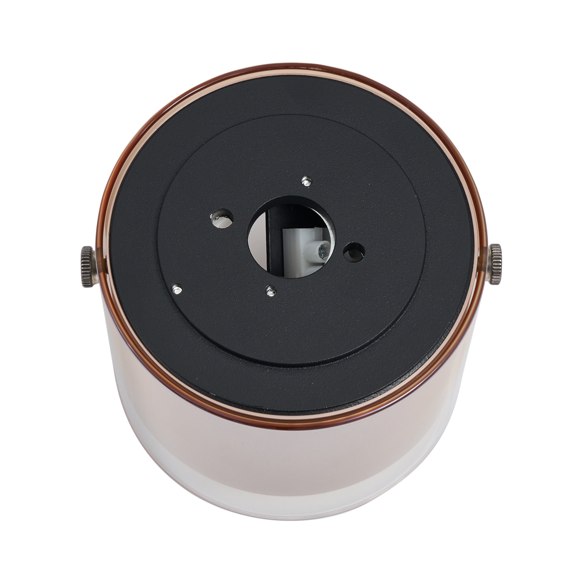 Faretto moderno da superficie bronzo scuro con vetro - Drain