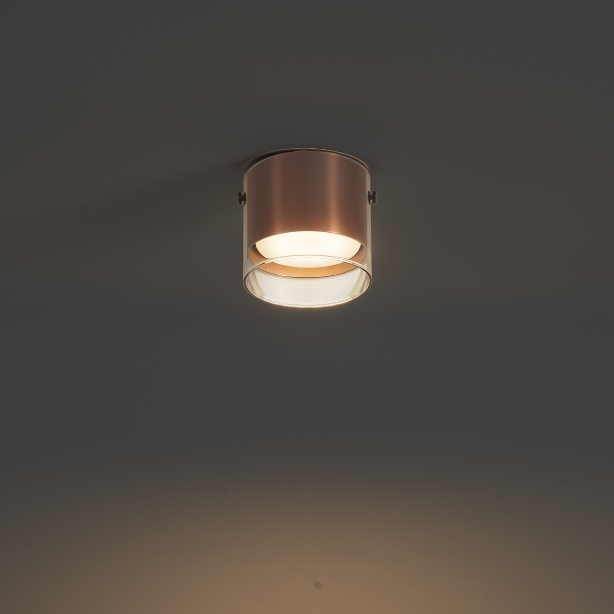 Faretto moderno da superficie bronzo scuro con vetro - Drain