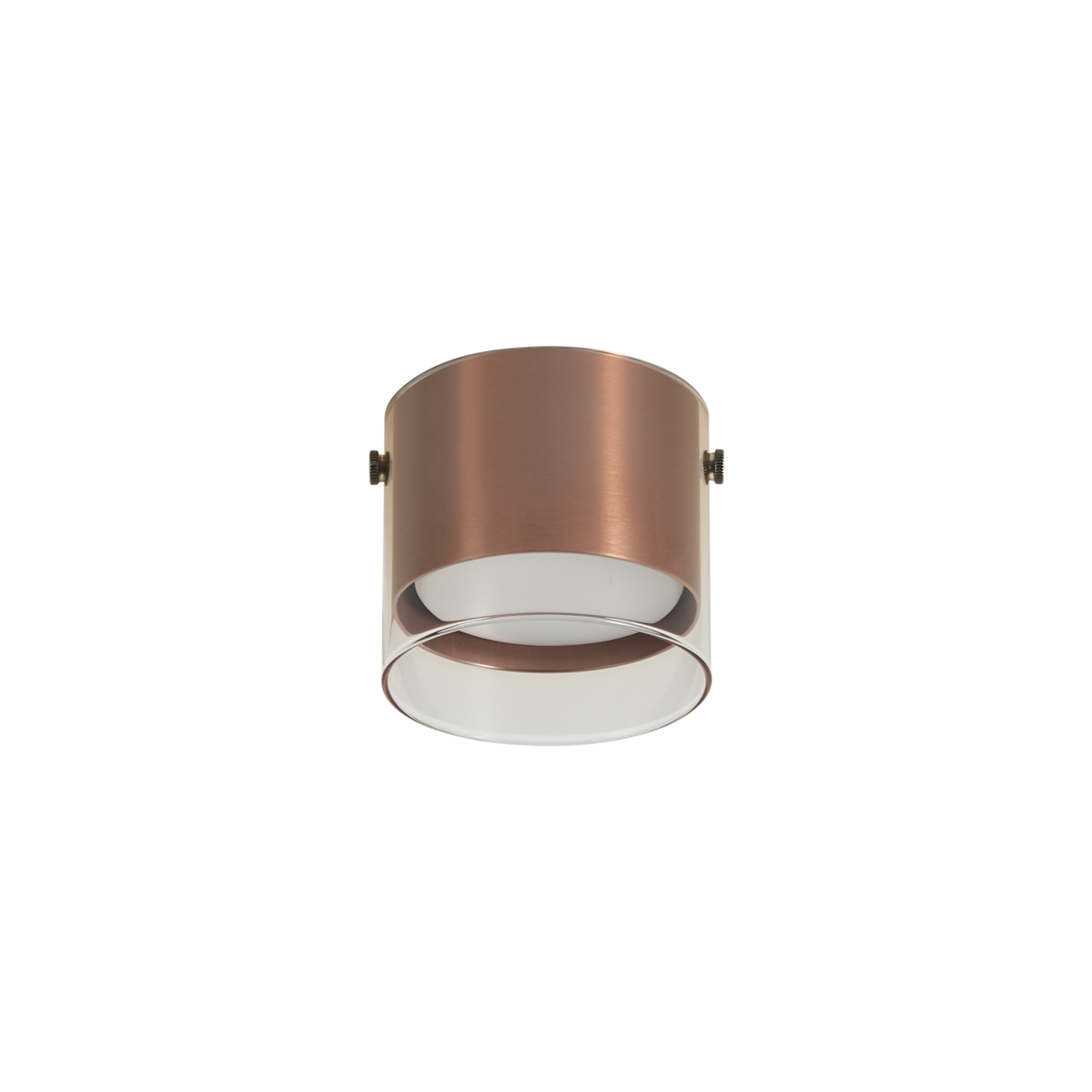 Faretto moderno da superficie bronzo scuro con vetro - Drain
