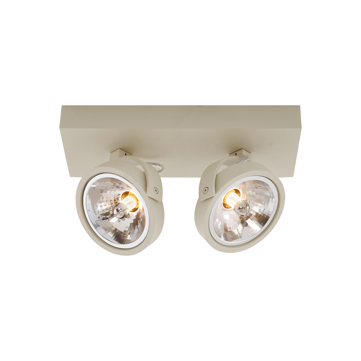 Foco empotrado moderno beige G9 redondo giratorio e inclinable de 2 luces - Go