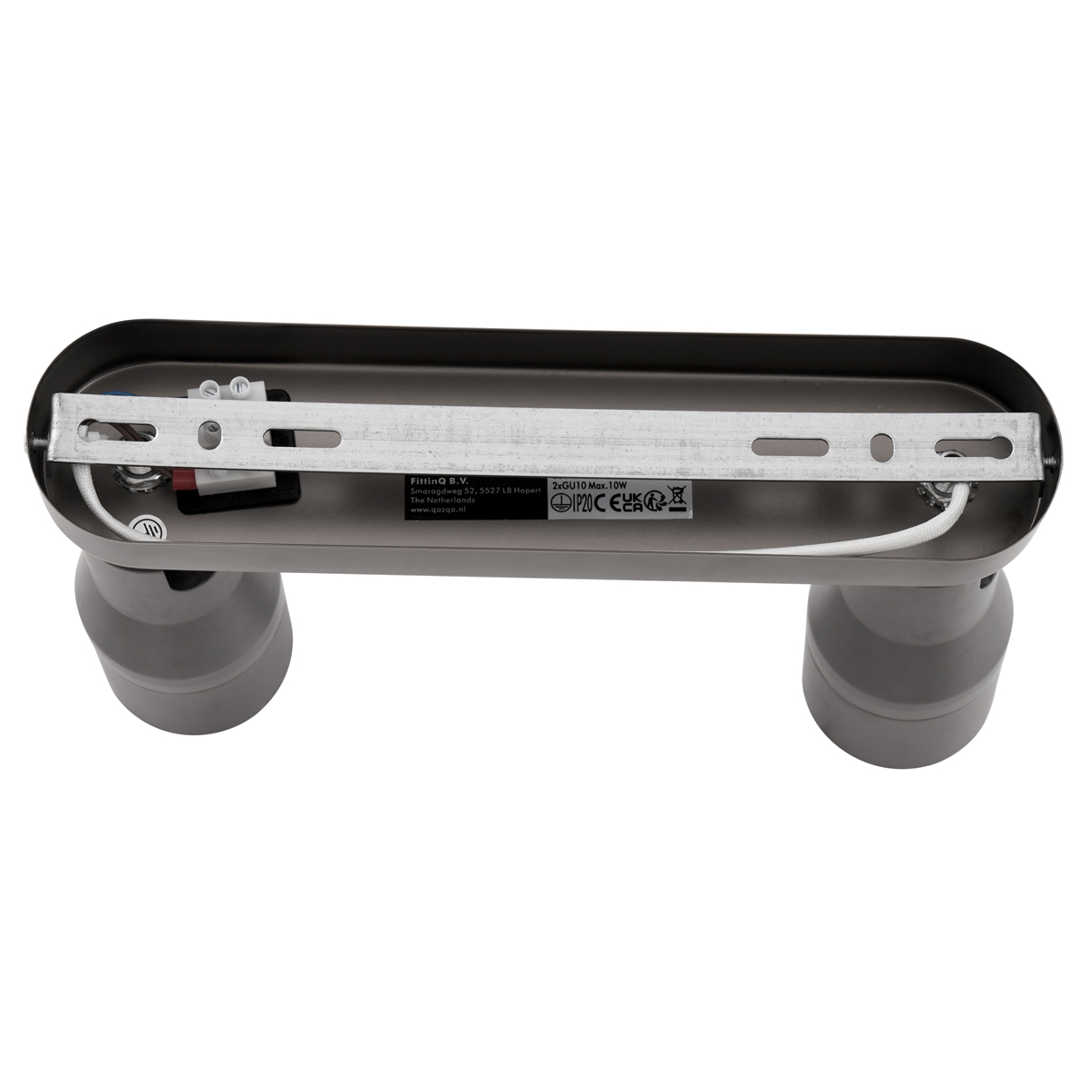 Spot encastré rond métal brossé GU10 50 mm 2 lumières - Stanley