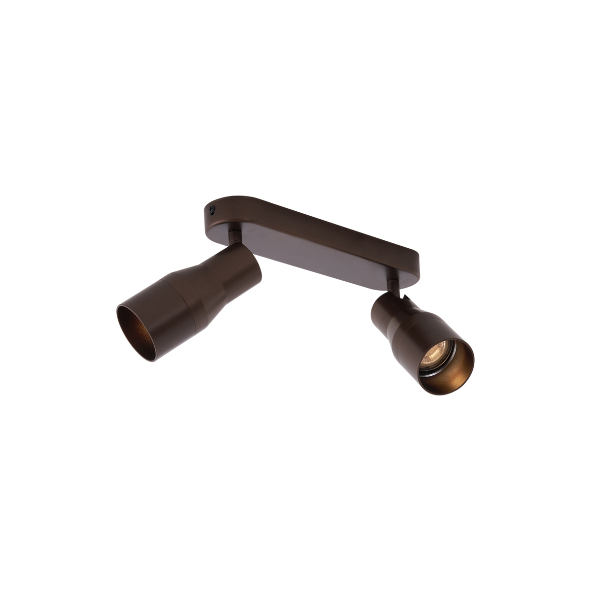 Zaoblené stropné bodové svetlo tmavá bronz GU10 50 mm 2-svetlo - Stanley