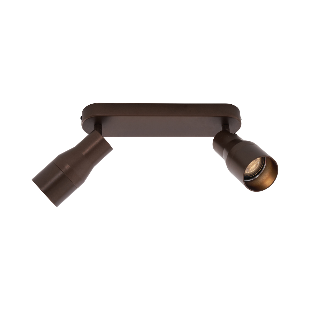 Faretto da soffitto rotondo bronzo scuro GU10 50mm 2 luci - Stanley